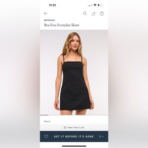 Abercrombie & Fitch Women's Bra Free Everyday Black Skort Dress